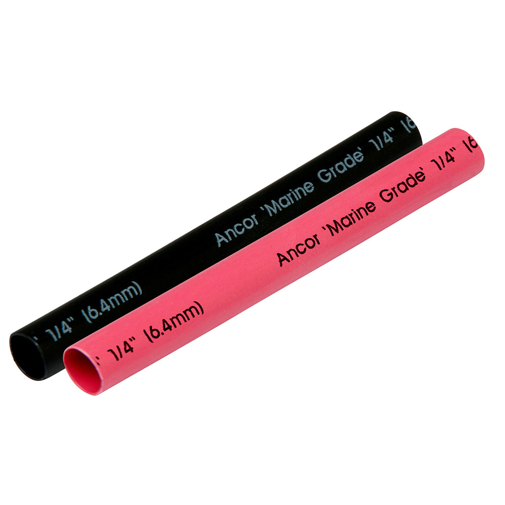 Ancor Heat Shrink Tubing 1/4" x 3" - Black & Red Combo — marine wire management