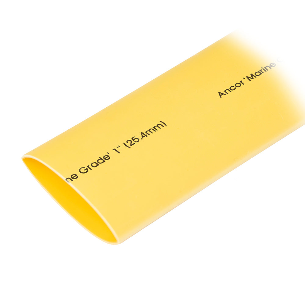 Ancor Heat Shrink Tubing 1" x 48" - Yellow - 1 Pieces — marine wire management