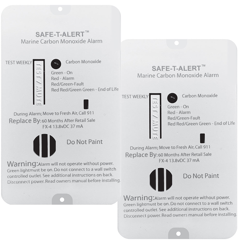 Safe-T-Alert FX-4 Carbon Monoxide Alarm - 2-Pack — marine fume detectors