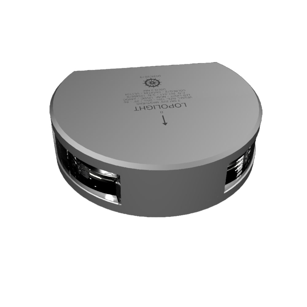 Lopolight Series 201-011 - Masthead Light - 3NM - Vertical Mount - White - Silver Housing — marine navigation lights