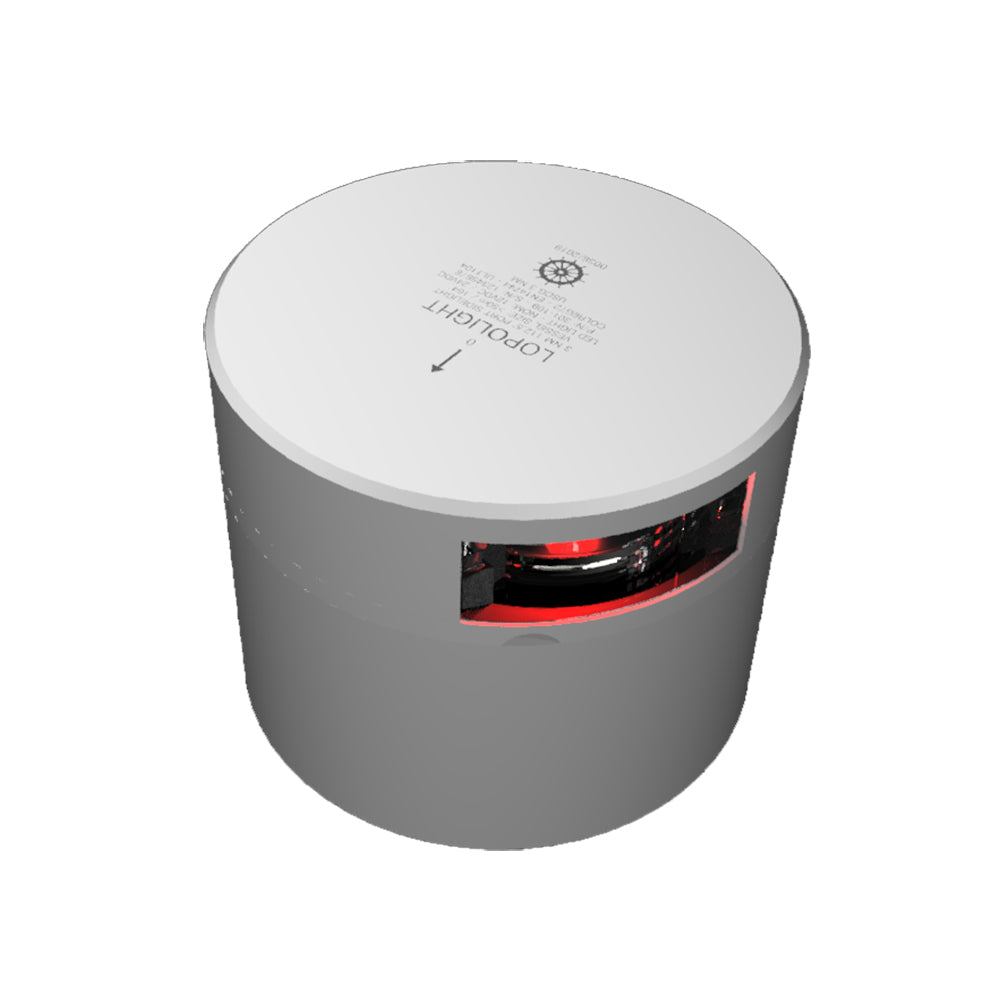 Lopolight Series 301-109 - Navigation Light - 3NM - Horizontal Mount - Red - Silver Housing — marine navigation lights