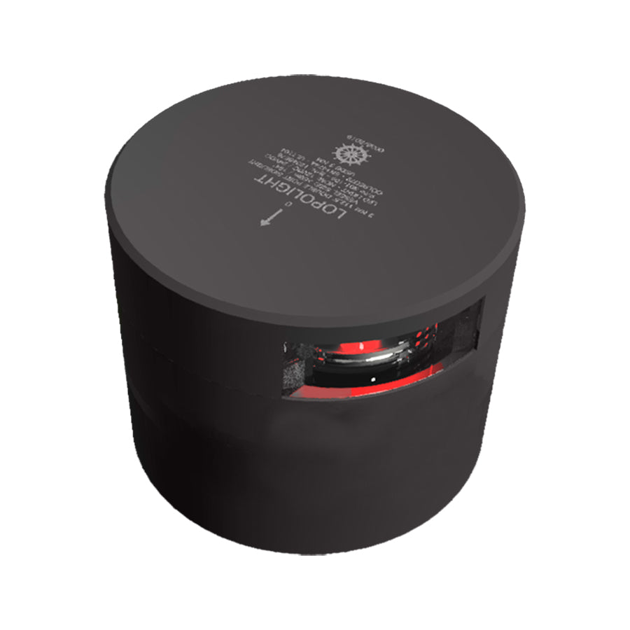 Lopolight Series 301-109 - Navigation Light - 3NM - Horizontal Mount - Red - Black Housing — marine navigation lights
