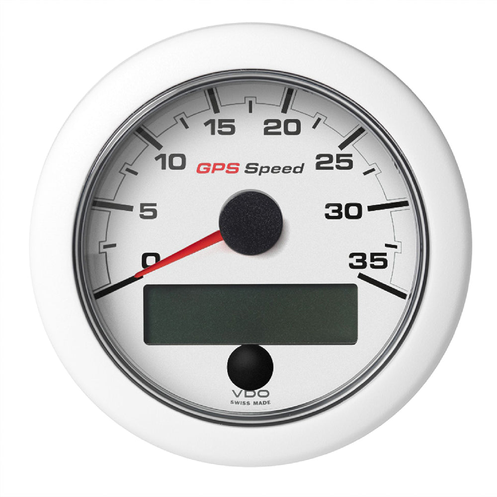 Veratron 3-3/8" (85mm) OceanLink® GPS Speedometer (0-35 KN/MPH/KMH) - White Dial & Bezel — marine gauges