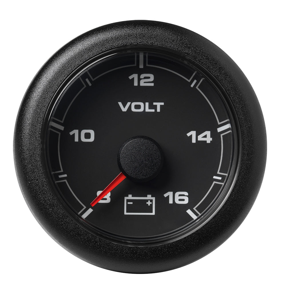 Veratron 52MM (2-1/16") OceanLink Battery Voltage Gauge - 8 to 16 V - Black Dial & Bezel — marine gauges