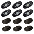 RIGID Industries A-Series Rock Light Kit - 6 Cool White Lights - Black — marine interior / courtesy light