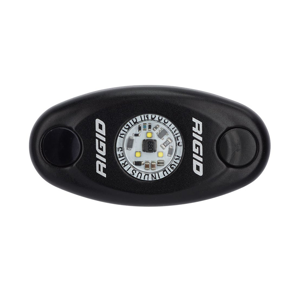 RIGID Industries A-Series Black High Power LED Light Single - Red — marine interior / courtesy light