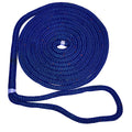 New England Ropes 3/8" Double Braid Dock Line - Blue w/Tracer - 25' — marine dock line