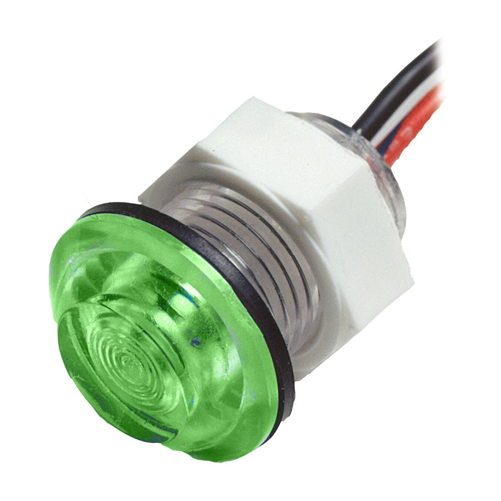 Innovative Lighting LED Bulkhead Livewell Light Flush Mount - Green — marine interior / courtesy light