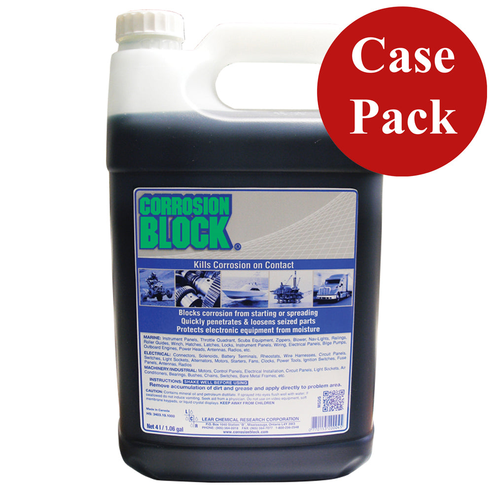 Corrosion Block Liquid 4-Liter Refill - Non-Hazmat, Non-Flammable & Non-Toxic *Case of 4* — marine cleaning