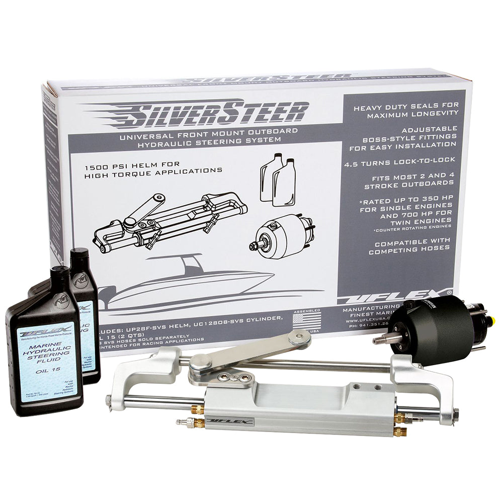 Uflex USA Uflex SilverSteer™ Front Mount Outboard Hydraulic Steering System - UC130 V2 — marine steering systems