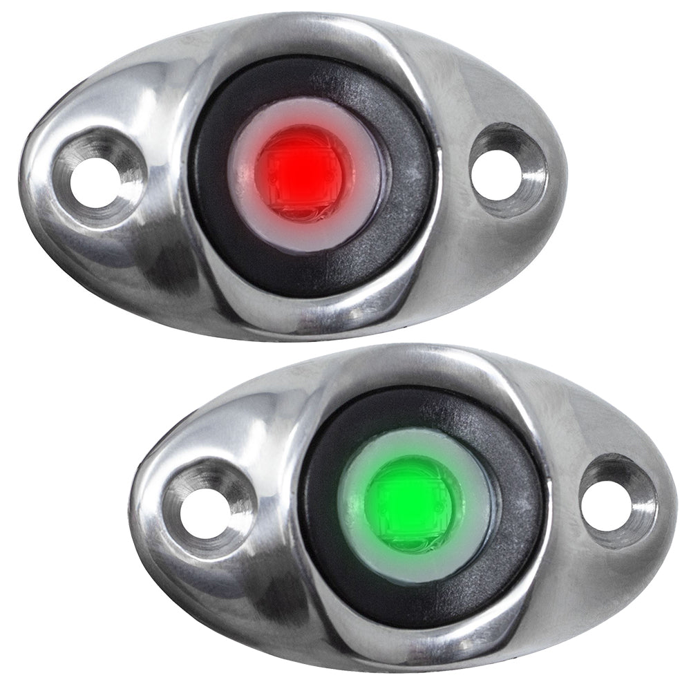 TACO Marine TACO Surface Mount LED Side Navigation Light Set - 1-3/4" — marine navigation lights