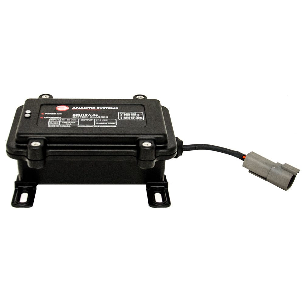 Analytic Systems Waterproof IP66 DC Battery Charger 10A, 24V Out, 30-80V In, Ruggedized — marine battery chargers
