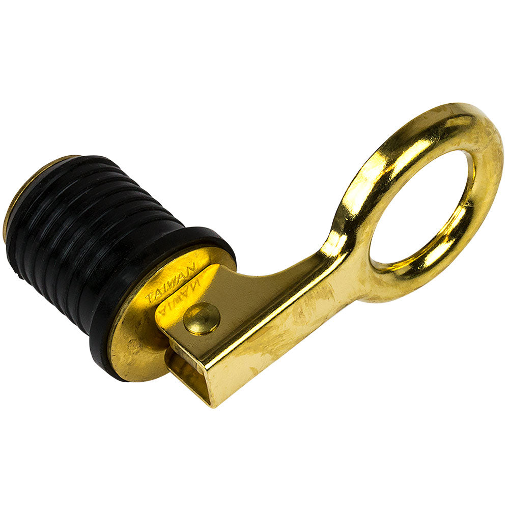 Sea-Dog Brass Snap Handle Drain Plug - 1" — marine accessories