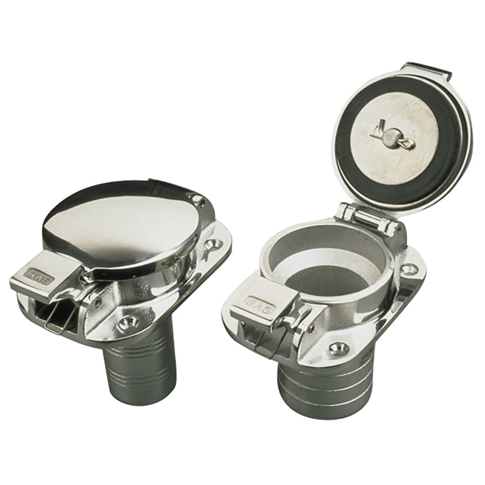 Sea-Dog Stainless Steel Flip Top Deck Fill - Gas - 1-1/2" Hose — marine deck fills