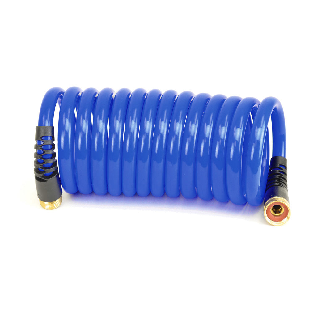 HoseCoil PRO 15' w/Dual Flex Relief 1/2" ID HP Quality Hose — marine cleaning