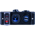 Sea-Dog Double USB & Power Socket Panel w/Breaker Switch — marine accessories