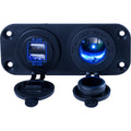 Sea-Dog Double USB & Power Socket Panel — marine accessories