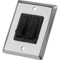 Sea-Dog Double Gang Wall Switch - Stainless Steel — marine switches & accessories