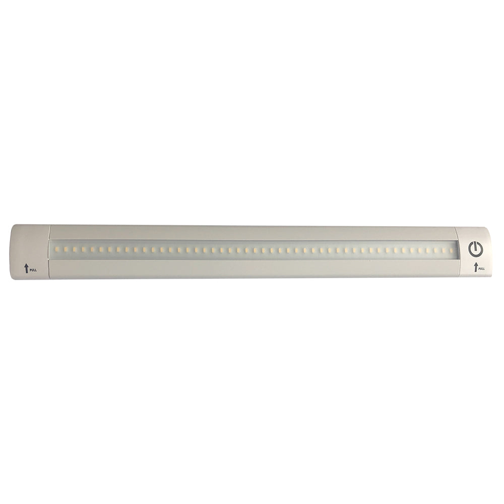 Lunasea Lighting Lunasea 12" Adjustable Linear LED Light w/Built-In Touch Dimmer Switch - Cool White — marine interior / courtesy light