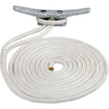 Sea-Dog Double Braided Nylon Dock Line - 5/8" x 25' - White — marine dock line