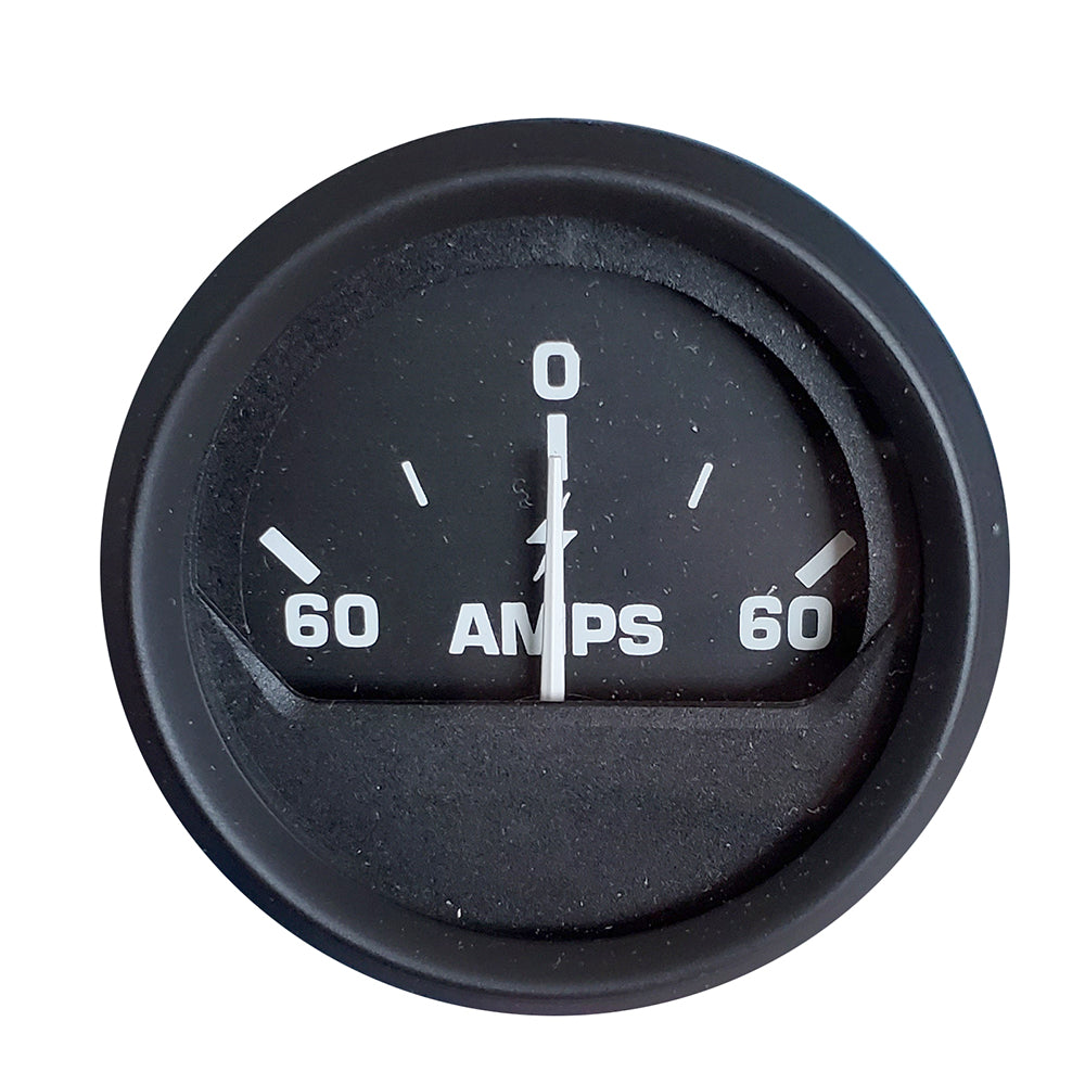 Faria Beede Instruments Faria Euro Black 2" Ammeter Gauge (60-0-60 AMP) — marine gauges