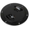Sea-Dog Smooth Quarter Turn Deck Plate - Black - 4" — marine deck plates