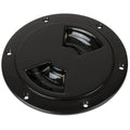 Sea-Dog Quarter-Turn Smooth Deck Plate w/Internal Collar - Black - 8" — marine deck plates