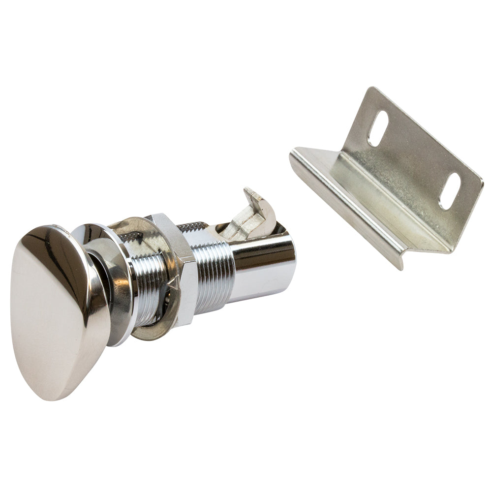 Sea-Dog Push Button Cabinet Latch - Oval — marine latches