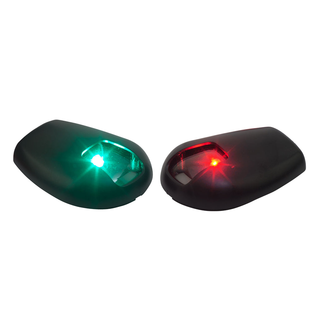 Sea-Dog Black Side Mount LED Navigation Lights - 1 NM - Port & Starboard — marine navigation lights