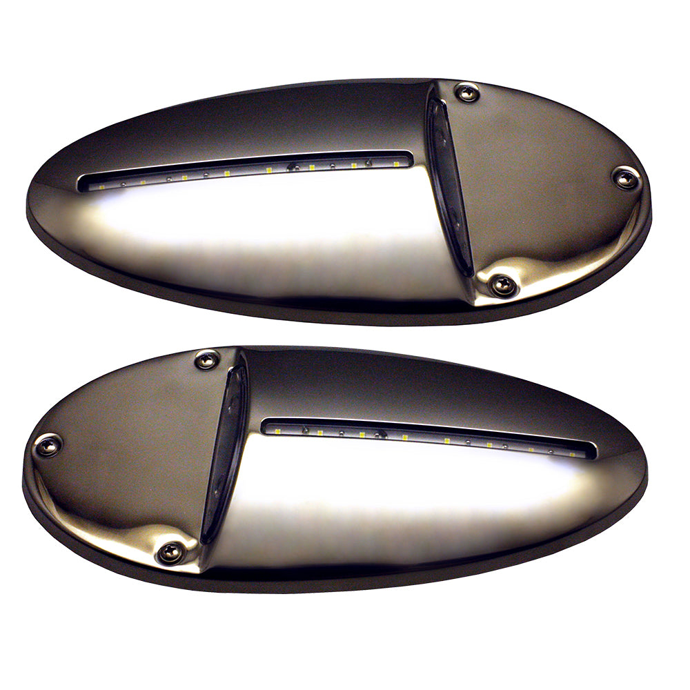 Innovative Lighting LED Docking Light- Mirrored Stainless Steel - Pair — marine flood/spreader lights