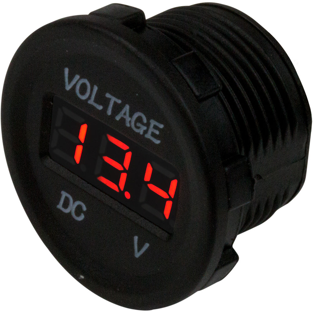 Sea-Dog Round Voltage Meter - 6V-30V — marine meters & monitoring