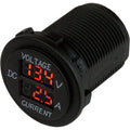 Sea-Dog Round Voltage & Amp Meter - 6V-30V & 0 Amp - 10 Amp Meter — marine meters & monitoring