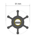 Albin Group Premium Impeller Kit - 51 x 22 x 12.7mm - 6 Blade - Pin Insert — marine impellers