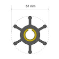 Albin Group Premium Impeller Kit - 51 x 12.7 x 22mm - 6 Blade - Key Insert — marine impellers