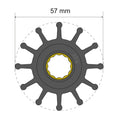 Albin Group Premium Impeller Kit 57 x 16 x 48.2mm - 12 Blade - Spline Insert — marine impellers