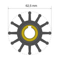 Albin Group Premium Impeller Kit 62.5 x 16 x 22.4mm - 12 Blade - Key Insert — marine impellers