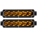 RIGID Industries 6" SR-Series SAE Compliant Fog Light - Black w/Yellow Light — marine light bars