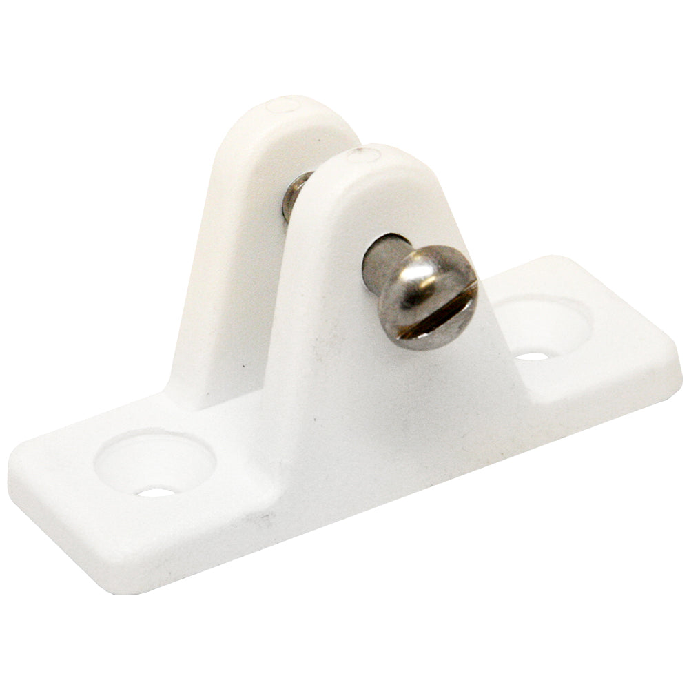Sea-Dog Nylon Angled Deck Hinge - White — marine bimini top fittings