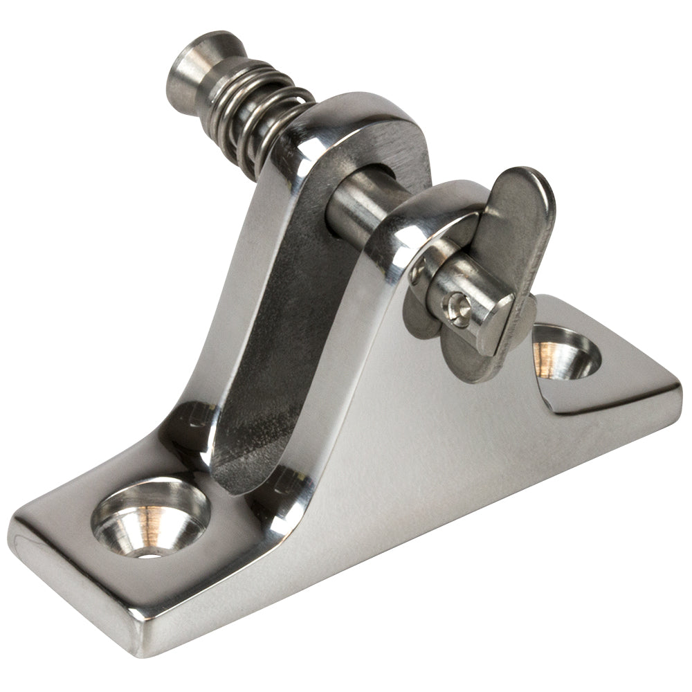 Sea-Dog Stainless Steel Angle Base Deck Hinge - Removable Pin — marine bimini top fittings