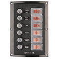 Sea-Dog Splash Guard Circuit Breaker Panel - 6 Circuit — marine electrical panels