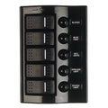 Sea-Dog Nylon Circuit Breaker Panel - 5 Circuit - Wave Style — marine electrical panels