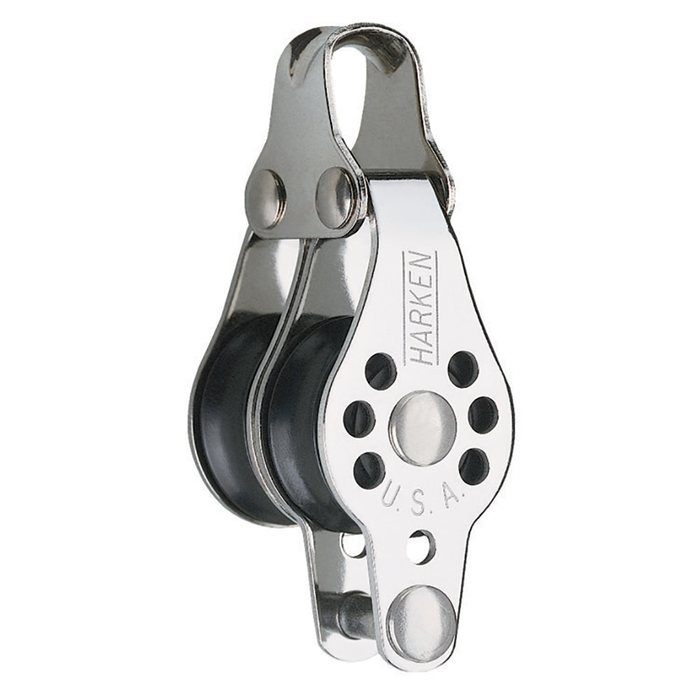 Harken 22mm Double Micro Block w/Becket — marine blocks