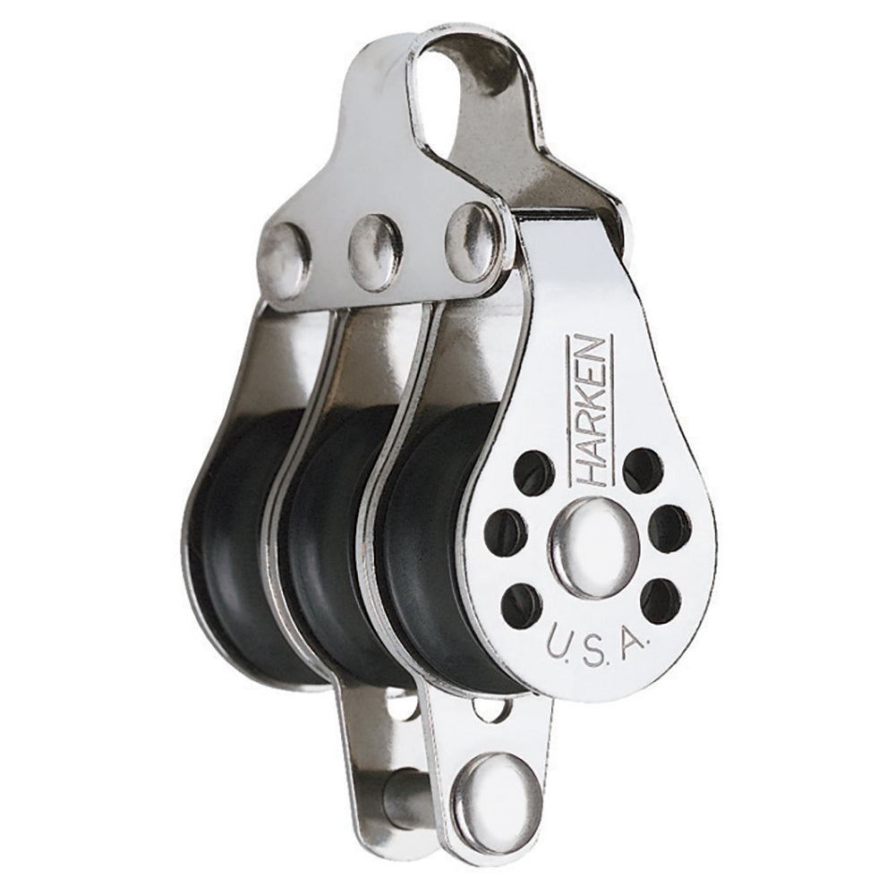 Harken 22mm Triple Micro Block w/Becket — marine blocks
