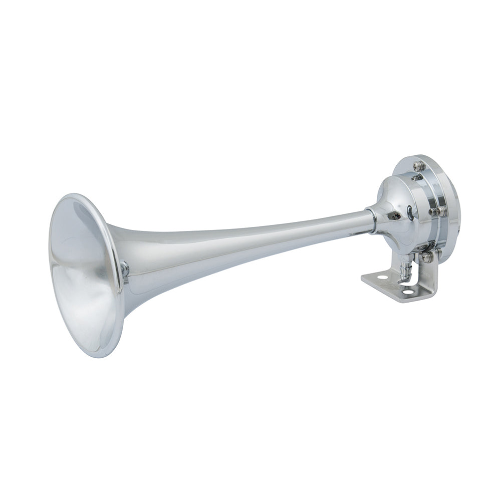 Marinco 12V Chrome Plated Single Trumpet Mini Air Horn — marine horns