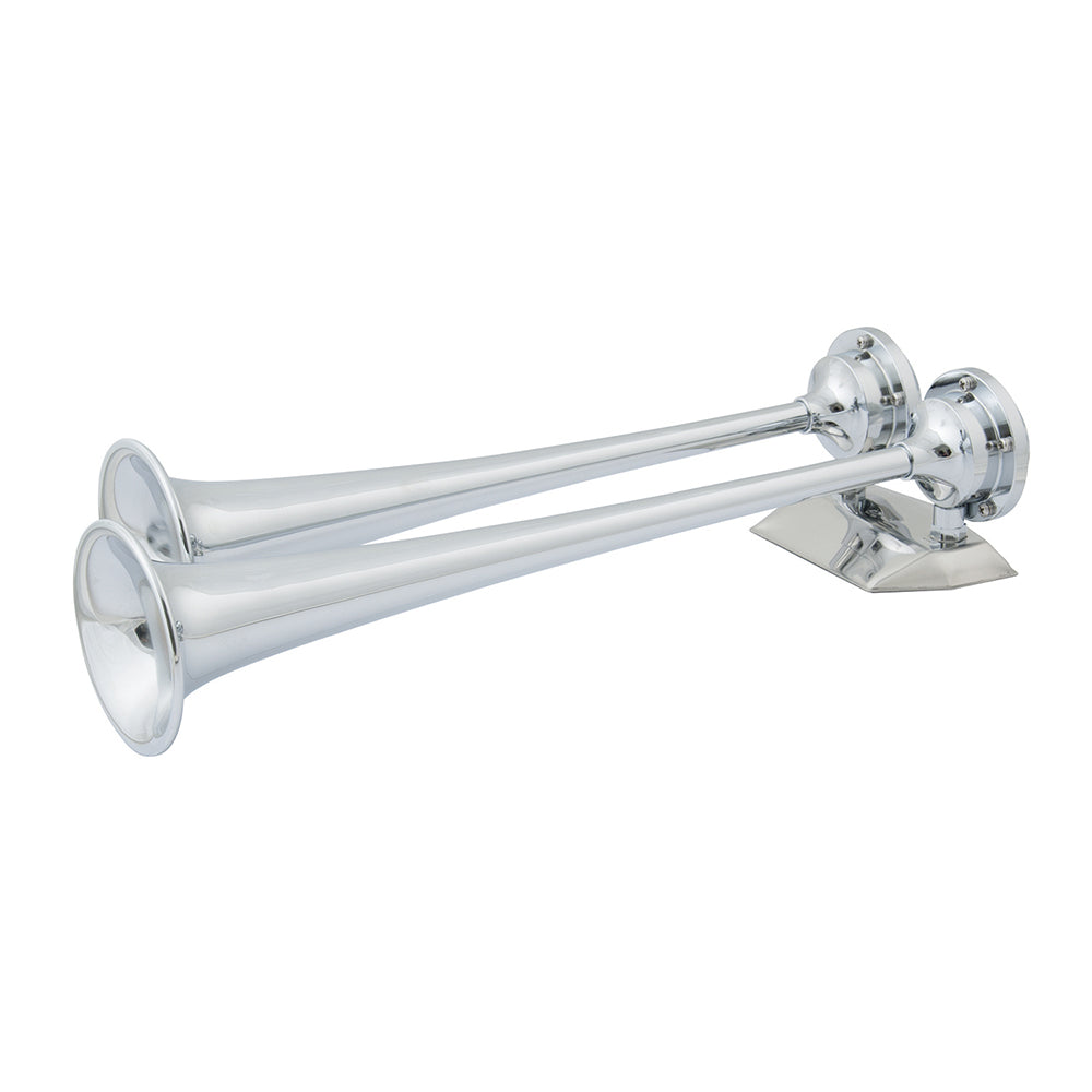 Marinco 24V Chrome Plated Dual Trumpet Air Horn — marine horns