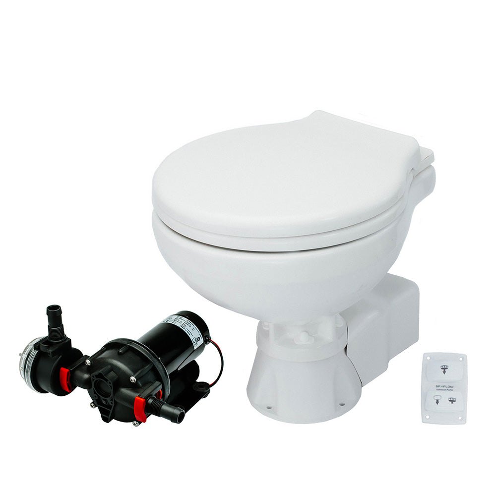 Johnson Pump AquaT Toilet Silent Electric Compact - 12V w/Pump — marine marine sanitation