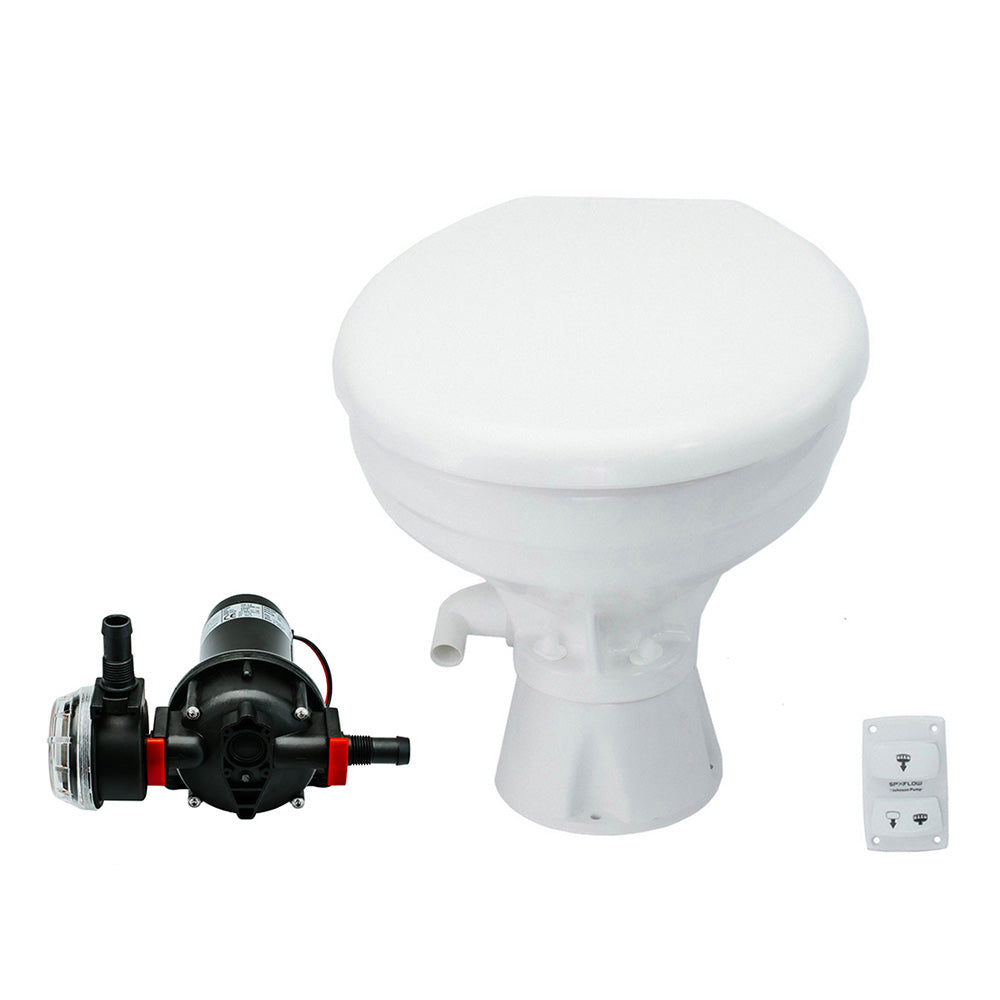 Johnson Pump AquaT Toilet Silent Electric Comfort - 12V w/Pump — marine marine sanitation