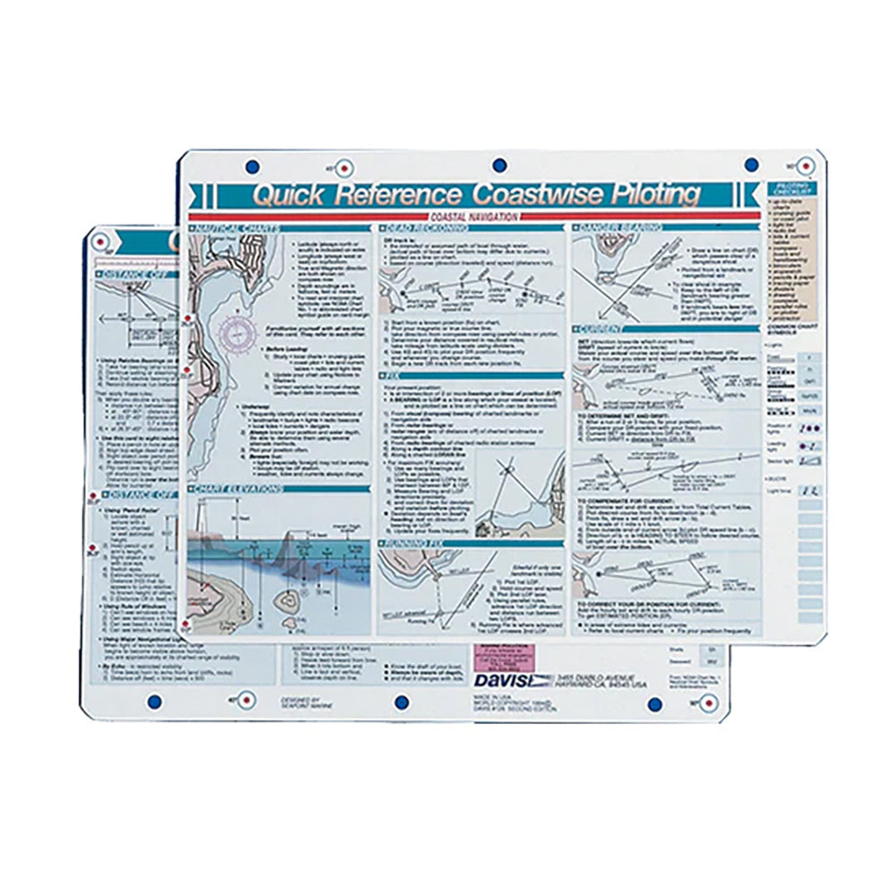 Davis Instruments Davis Quick Reference Coastwise Piloting Card — marine accessories
