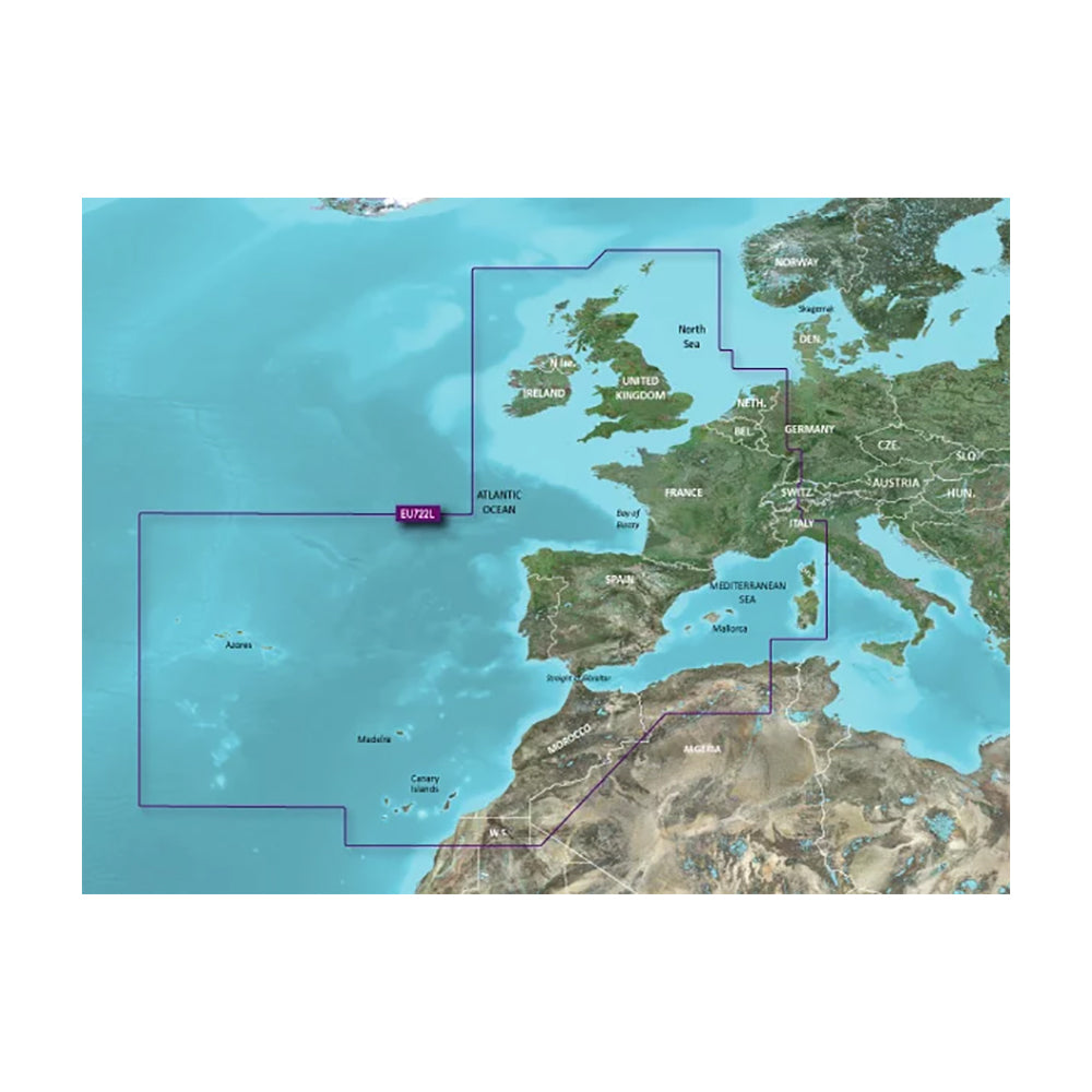 Garmin VEU722L Europe Atlantic Coast BlueChart® g3 Vision® — marine garmin bluechart vision foreign