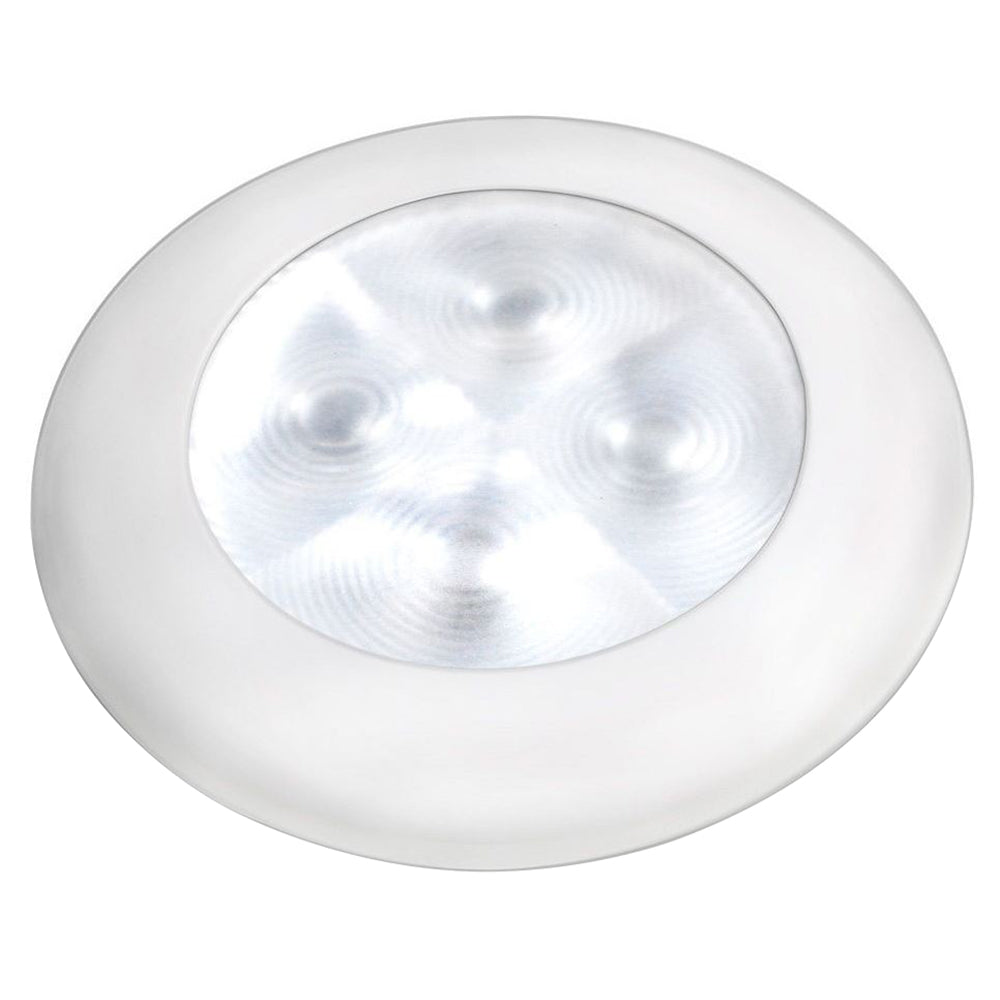 Hella Marine Courtesy Light - Warm White w/White Rim — marine interior / courtesy light